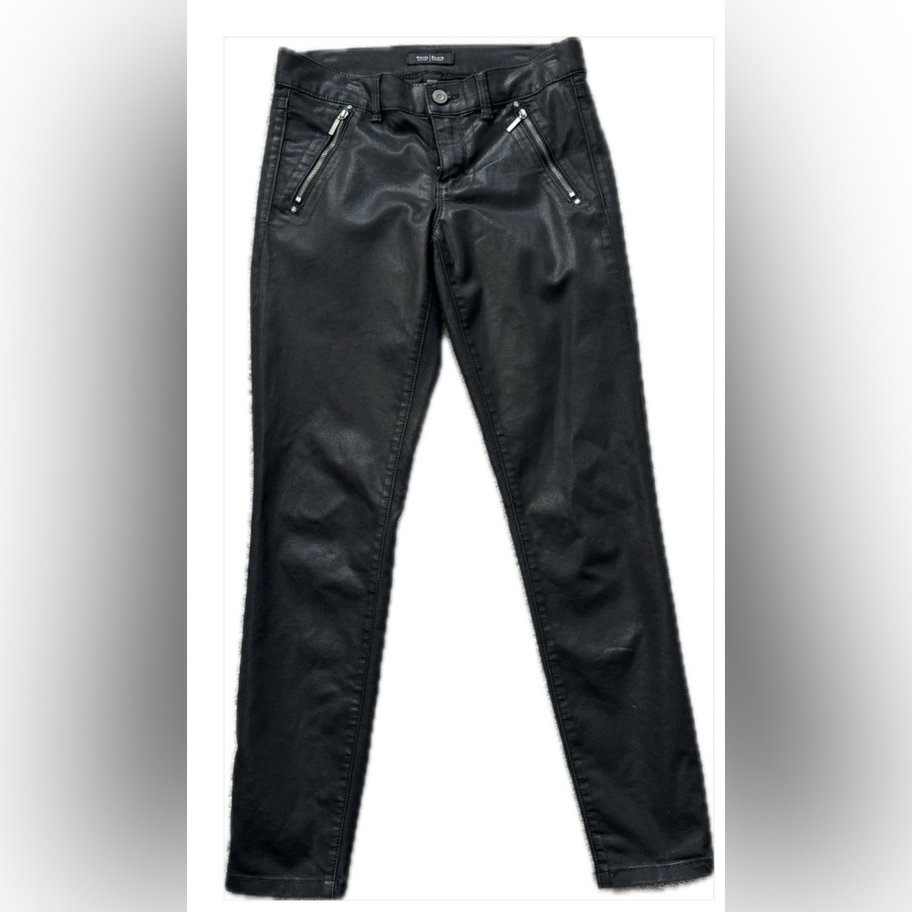 WHBM Coated Black Skinny Jeans for Women